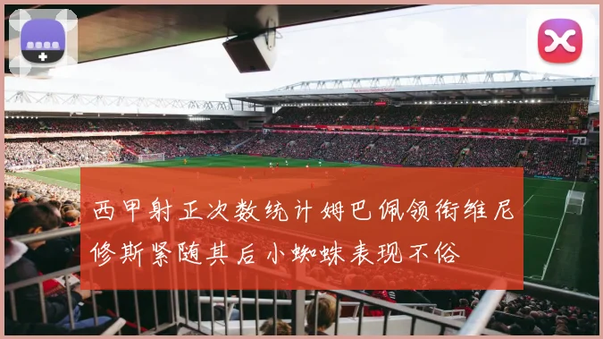 西甲射正次数统计姆巴佩领衔维尼修斯紧随其后小蜘蛛表现不俗